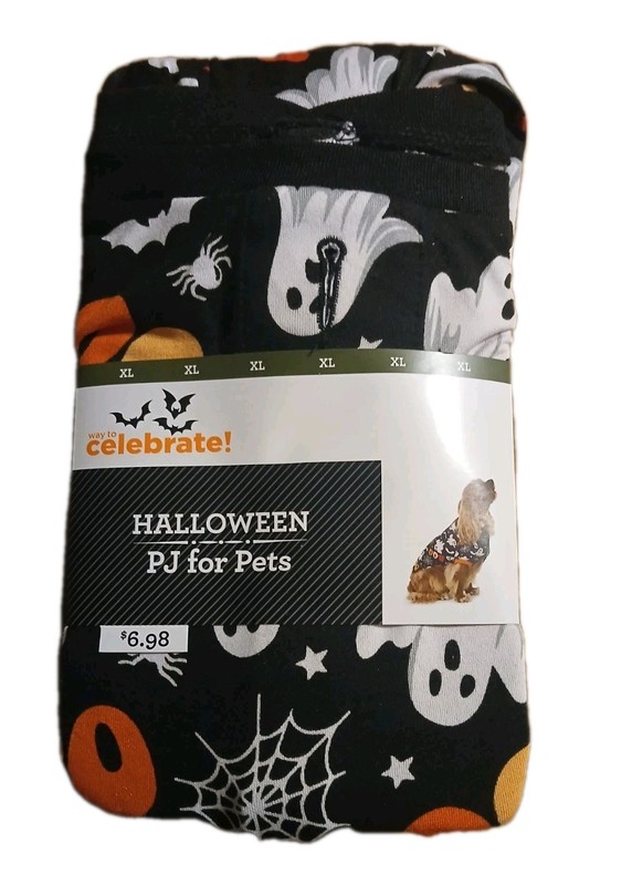 Halloween Celebrate! PJ Boo Sleepwear XL Dog 32"-36" 50-70 Lbs.
