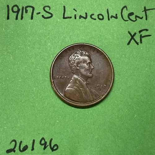 1917 S Lincoln Wheat Cent / Penny 1c XF Extra Fine See Picture