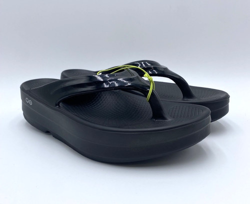 Oofos OOMEGA OOLALA Women's NEW Thong Recovery Sandal Black Multiple Sizes