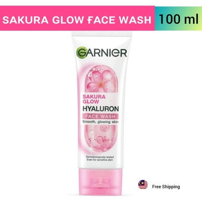 GARNIER Sakura Glow Hyaluron Face Wash 100ml x 2 Pcs