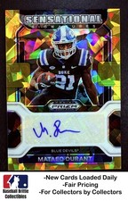 2023 Prizm Mataeo Durant 2022 Gold Ice RC Rookie Duke Blue Devils Auto