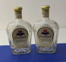 2 Crown Royal Vanilla Bottles 750ml (Empty) 