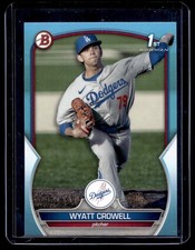 2023 Bowman Draft Sky Blue Wyatt Crowell RC /499 Los Angeles Dodgers #BD-63