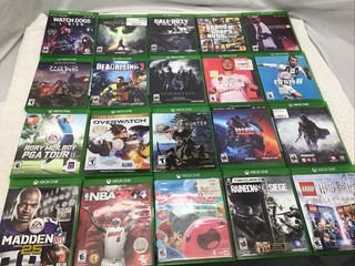 Mixed Lot Of 20 Xbox One Games COD/Halo Wars 2/Madden/Resident Evil/FIFA/GTA V