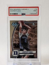 2024-25 Bowman U Chrome  Cooper Flagg  (RC) 1st (PSA 9) - FREE SHIPPING