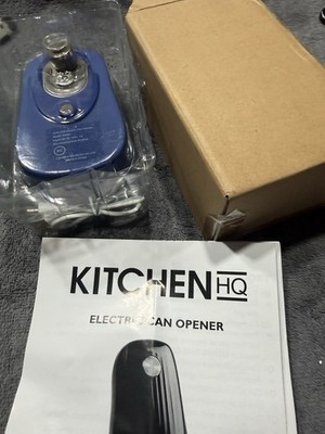 Kitchen HQ Electric USB Can Opener Blue NOS