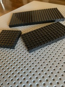 Lego Brick 12x24 8x16 8x8 Black Thick Plate 30072 Castle Star Wars Harry Potter