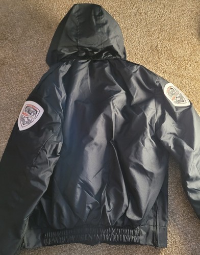 national patrol garda world black zip button mens x-large security jacket - Picture 4 of 4