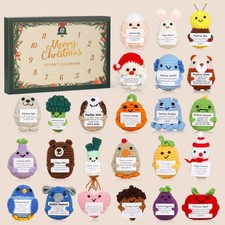 Advent Calendar 2025, 24-Days Handmade Positive Crochet Animals Blind Box, Em...