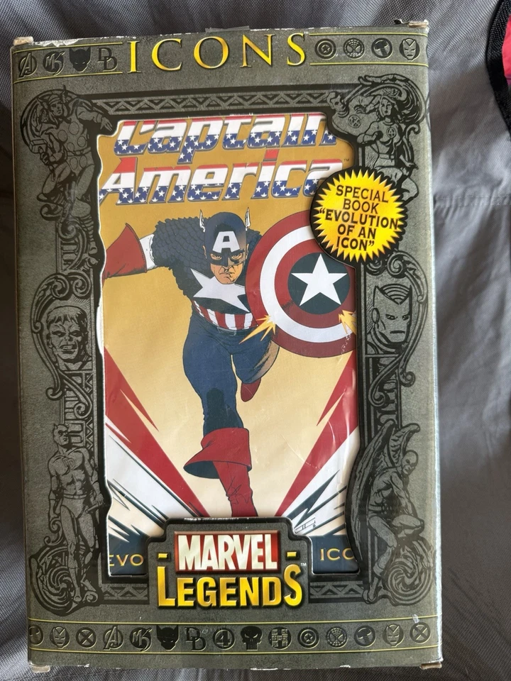 Marvel Legends Icons ~ FIGURA DE ACCIÓN DEL CAPITÁN AMÉRICA (ENMASCARADO) 12" ~ Toy Biz Sin usar, en caja Foto 2 de 2