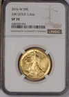 2016-W 24k Gold Walking Liberty 1/2 oz. 50 Cents NGC SP70