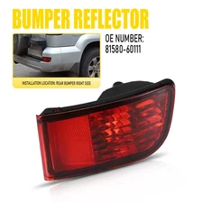 For 2003-05 4Runner Toyota Reflector Bumper Light Rear Red Passenger Side Right