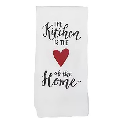 28''x28'' Kitchen Tea Towel Heart of The Home Flour Sack Dish Towel Decor