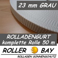 50 m Maxi Rolladen Gurt 23 mm grau Rolladengurt Gurtband Rollladenband 