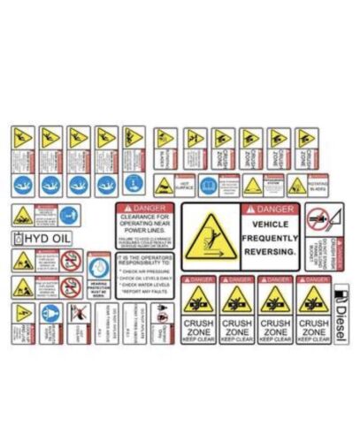 Wheel Loader Decal General Safety & Warnings Complete Decal Set - Picture 3 of 3