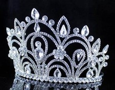 Shiny Clear Autrian Cystal Rhinestone Tiara Crown Wedding Bridal Prom ABt992