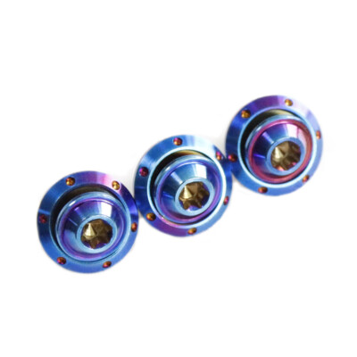 Vespa150|250|300 exhaust pipe cover decorate Titanium screw+flower Washers 3 set