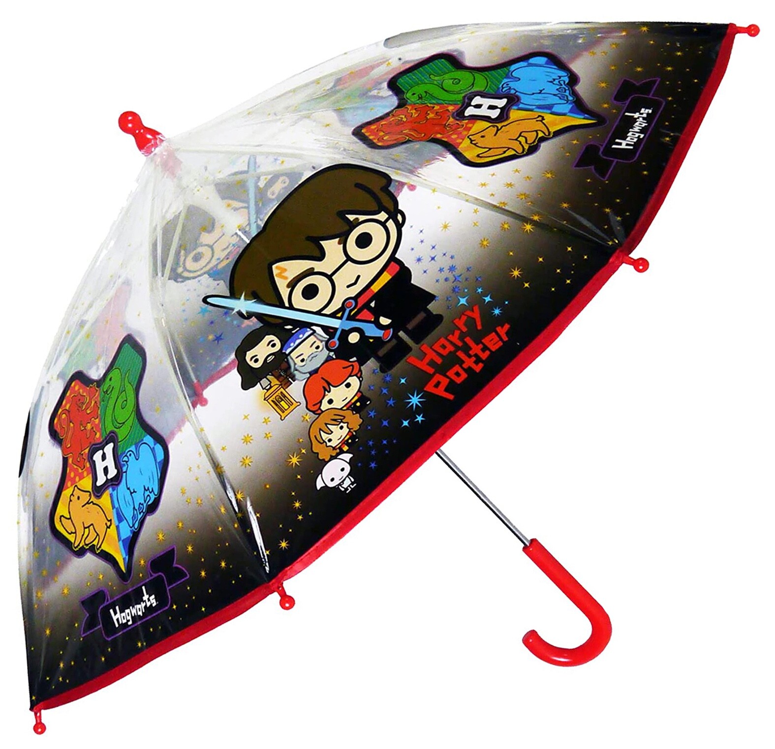 Harry Potter Transparent Umbrella Children Character Folding Kid Cartoon Hogwart