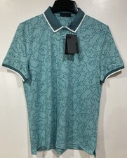 G/FORE Mens Small POLO SHIRT STAR DUST TECH BANDED SLEEVE MINERAL GREEN G4 NWT