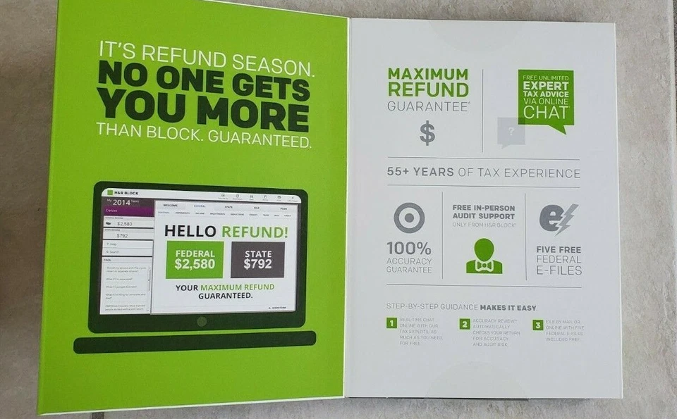 2014 H&R Block Tax Software Federal & State Deluxe Investors Homeowners - Image 2 of 4