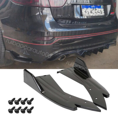 For Toyota Highlander Rear Bumper lip Spoiler Splitter Diffuser Glossy ...