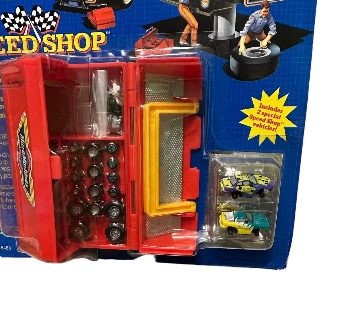 Vintage Galoob Micro Machines Speed Shop 1990 Red Tool Box