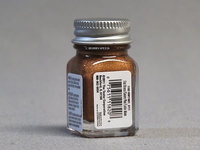 TESTORS PAINT FLAT BRASS ENAMEL 1/4oz JAR 7.4ml plastic model car TES1182 NEW