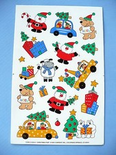 VINTAGE 1993 CHRISTMAS STICKERS CURRENT 1 BIG STICKER SHEET