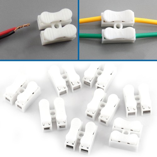 Durable 100pcs 5A 2 Pin Push-in Wire Cable Connectors in White - Picture 12 of 17