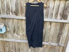 ALLSAINTS BLACK SLEEVELESS DRESS MID LENGTH UK 12 MEDIUM EVENING CASUAL ZZ