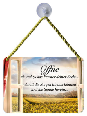 Kulthänger Blechschild - Das Fenster deiner Seele 16,5x11,5 cm KH182