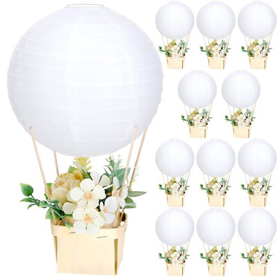 Retisee 12 Sets Baby Shower Hot Air Balloon Table Centerpieces 10