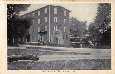 Putney Vermont Bradley Corp Street View Postcard Copy
