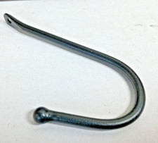 Vintage Style NEW Wall Hung Bent Wrought Iron Simple Hook Black 5 1/2" T w Screw