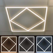 60W LED Diamond Lattice Panel Frame Border Edge Lights For 2x2 Suspended Ceiling