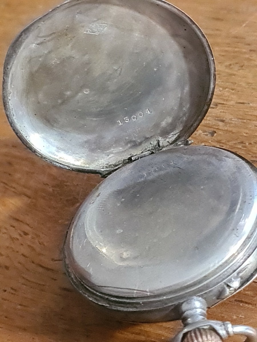 Montre De Col Ancienne En Argent Poinçonné - Mécanique, Ne Fonctionne Pas, Balancier OK