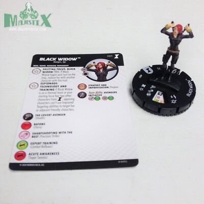 Heroclix Black Widow Movie set Black Widow #001 Gravity Feed figure w/card!