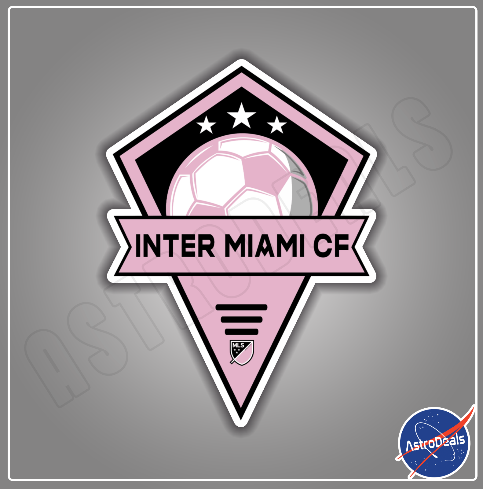 Inter Miami CF MLS Soccer Football Logo Sticker Decal *Size: 3