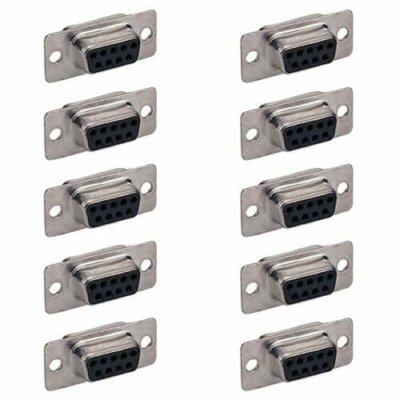 10 PCS DB9 9-Pin Female RS232 Connector D-Sub Serial Port Solder Cup Socket