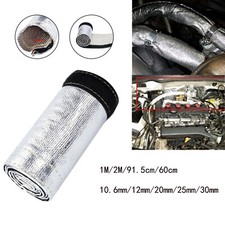 Metallic Heat Shield Thermal Sleeve Insulated Wire Hose Protect Cover 7 Sizes