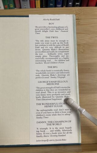 The Witches by Roald Dahl (Hardcover) First UK Edition 1985 Reprint, John Cape - Picture 11 of 11