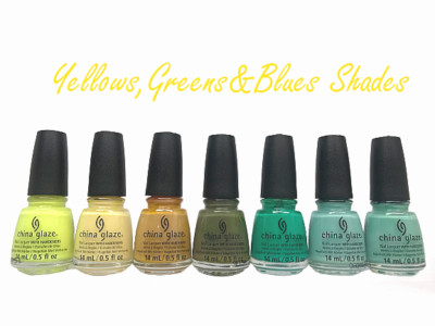 China Glaze Nail Polish Lacquer Yellow, Green & Blue Shade Pick Color 14ml/0.5oz