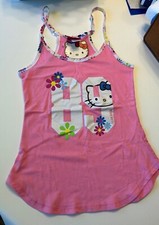 Vintage Hello Kitty Sanrio Tank Top Junior Size Small Pajama Top Sleepwear Cozy