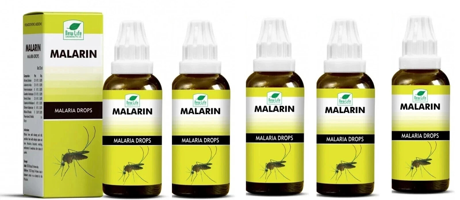 New Life Malarin Drops 30ml x 5 | Herbal Malaria Support | Fresh Stock