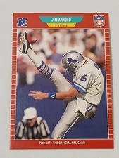 Jim Arnold Detroit Lions 1989 Pro Set Card #115