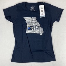 KANSAS CITY ROYALS BLUE Women's MEDIUM T Shirt 100% Recycled Material USA MADE