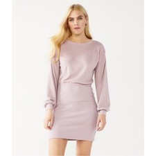 NWT Nine West Poet Sleeve Blousant Dress Purple Size XL 