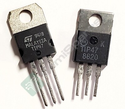 6 pcs. STMICROELECTRONICS TIP47 TRANS NPN 250V 1A TO220
