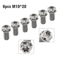 6 st&uuml;cke Titan Schrauben Torx Kopf Flansch Schrauben M10x20mm F&uuml;r Fahrrad