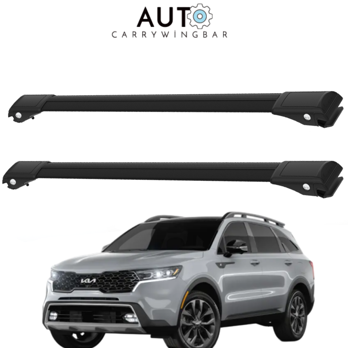 Roof Rack Cross Bars Black Set For 2021-2025 Kia Sorento SX-Prestige X-Line